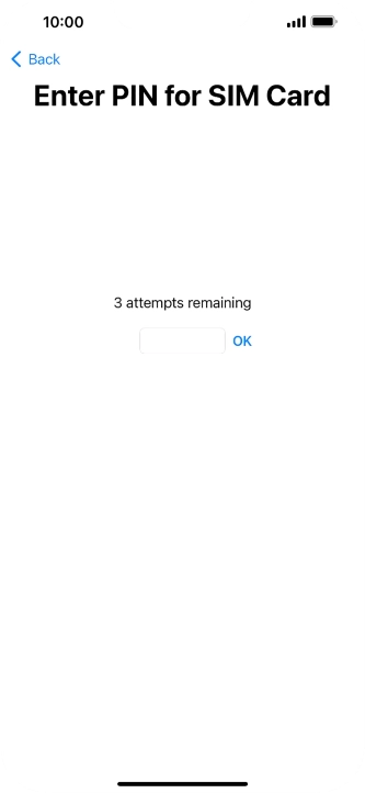 If your SIM is locked, key in your PIN and press OK.