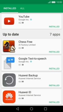 Press the required app.