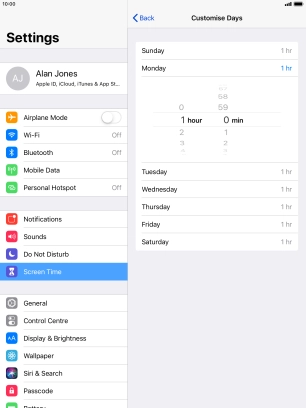 Select the required period. Select the required period.