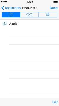 Press the required bookmark.