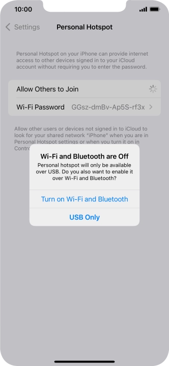 If Wi-Fi is turned off, press Turn on Wi-Fi and Bluetooth.