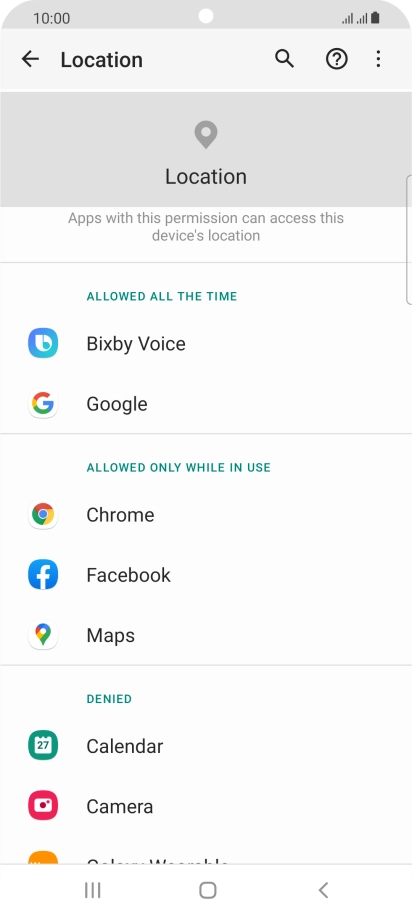 Press the required app.