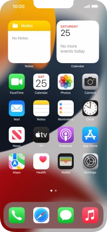 Slide your finger right on the screen.