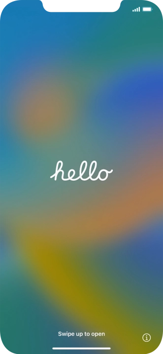 Slide your finger upwards starting from the bottom of the screen.