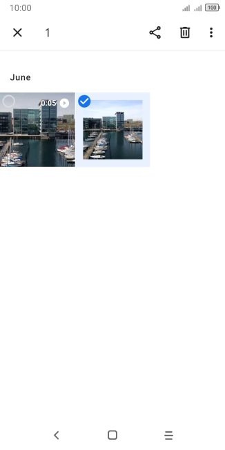 Press the menu icon.