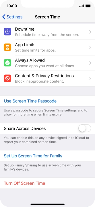 Press the indicator next to 
