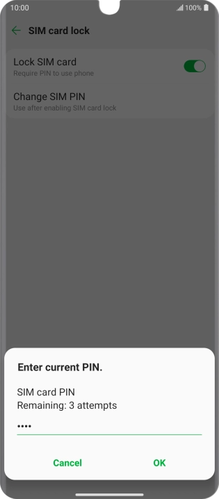 Key in your PIN and press OK.