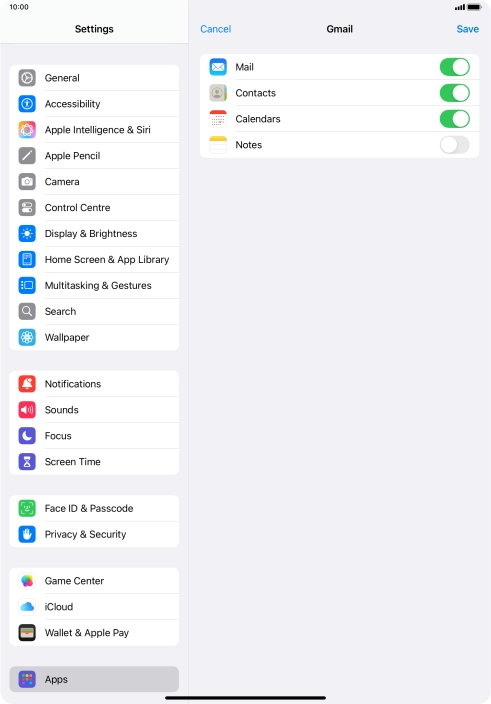 If this screen is displayed, you email account has been recognised and set up automatically. Follow the instructions on the screen to key in more information and finish setting up your tablet.