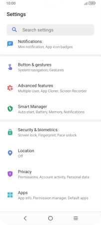 Press Security & biometrics.