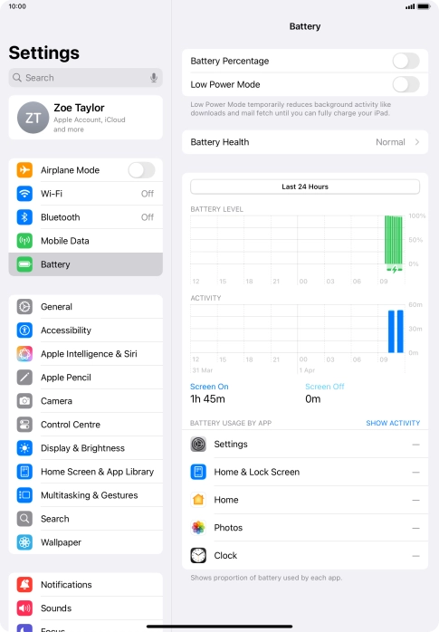 Press the indicator next to 