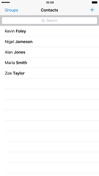 Press the new contact icon.