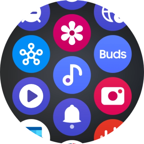 Press the music player icon.