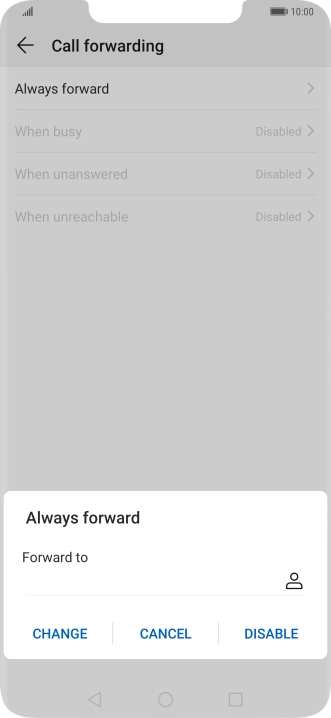 Press DISABLE.