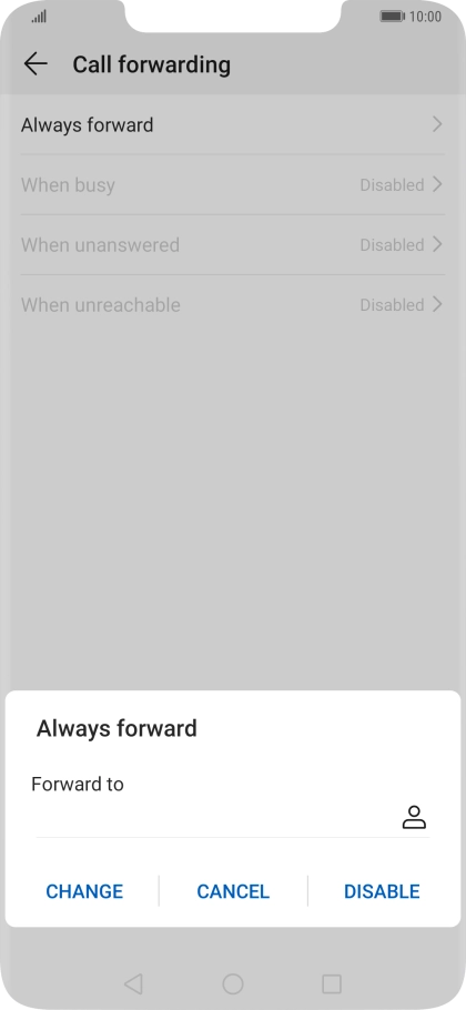 Press DISABLE.
