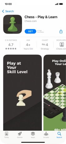 Press GET and follow the instructions on the screen to install the app.