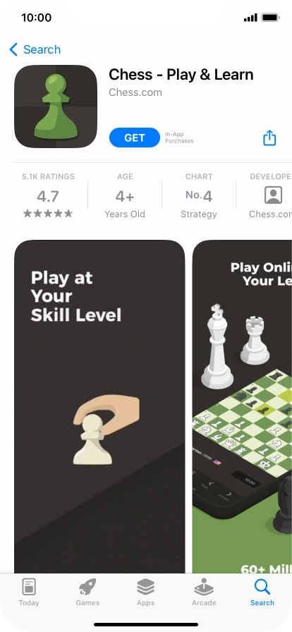 Press GET and follow the instructions on the screen to install the app.