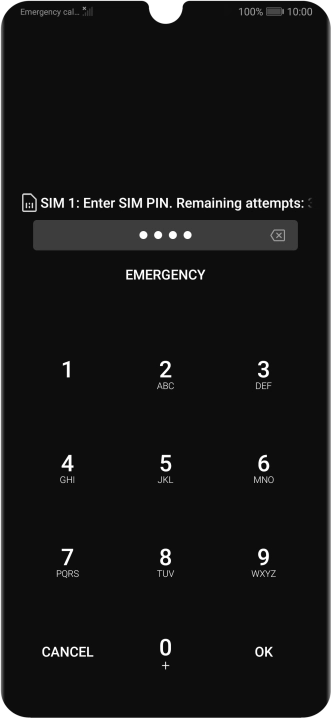 If you're asked to key in your PIN, do so and press OK.