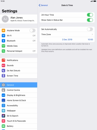 Press the indicator next to 
