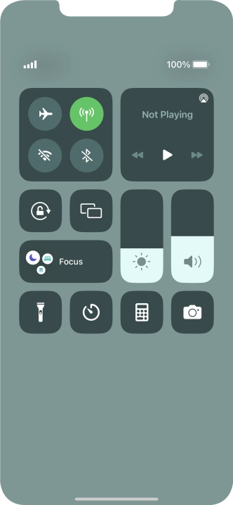 Press the flight mode icon to turn the function on or off.