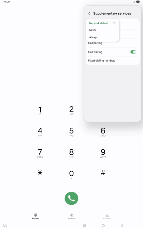 Press Always to turn on caller identification.
