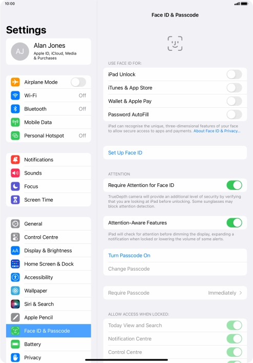 Press Set Up Face ID.