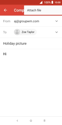 Press Attach file and go to the required folder.