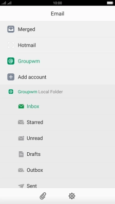 Press the required email account.