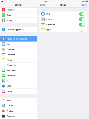 If this screen is displayed, you email account has been recognised and set up automatically. Follow the instructions on the screen to key in more information and finish setting up your tablet.