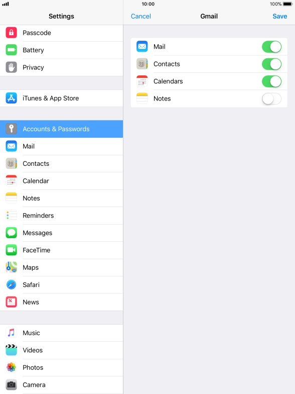 If this screen is displayed, you email account has been recognised and set up automatically. Follow the instructions on the screen to key in more information and finish setting up your tablet.
