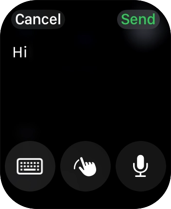 Press the microphone icon and record the message. Press the microphone icon and record the message.