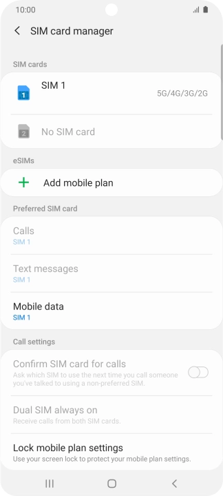 Press Add mobile plan.