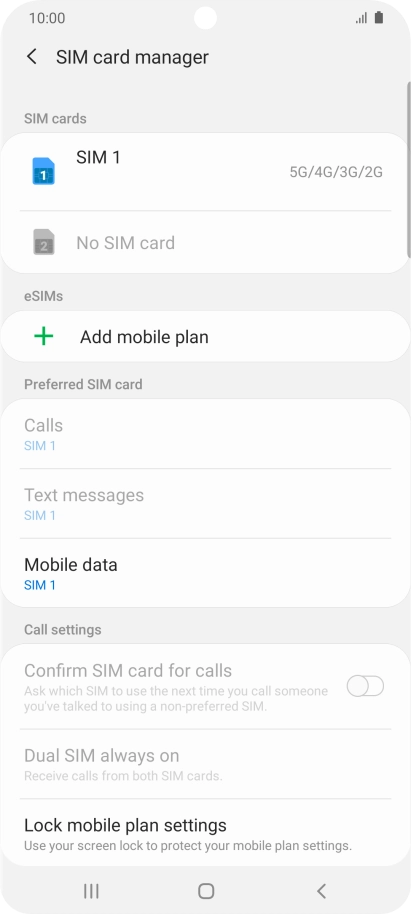 Press Add mobile plan.