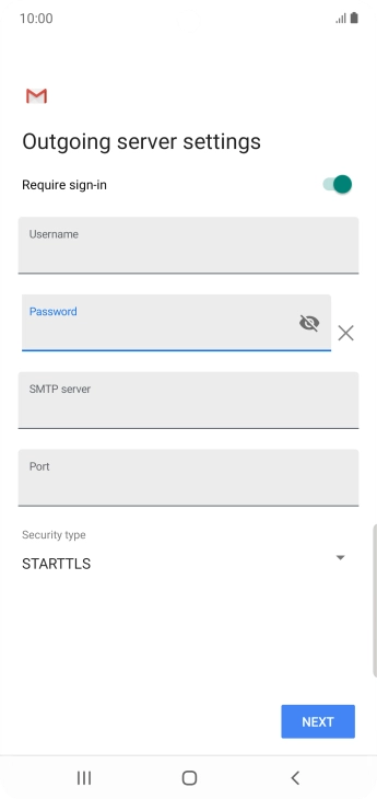 Press the field below 