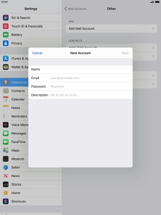 Press Email and key in your email address. Press Email and key in your email address.