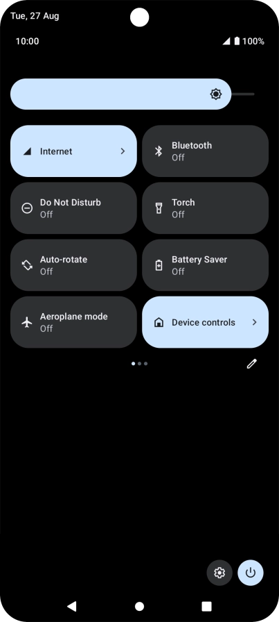 Press the settings icon.