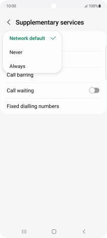 Press Always to turn on caller identification. Press Always to turn on caller identification.
