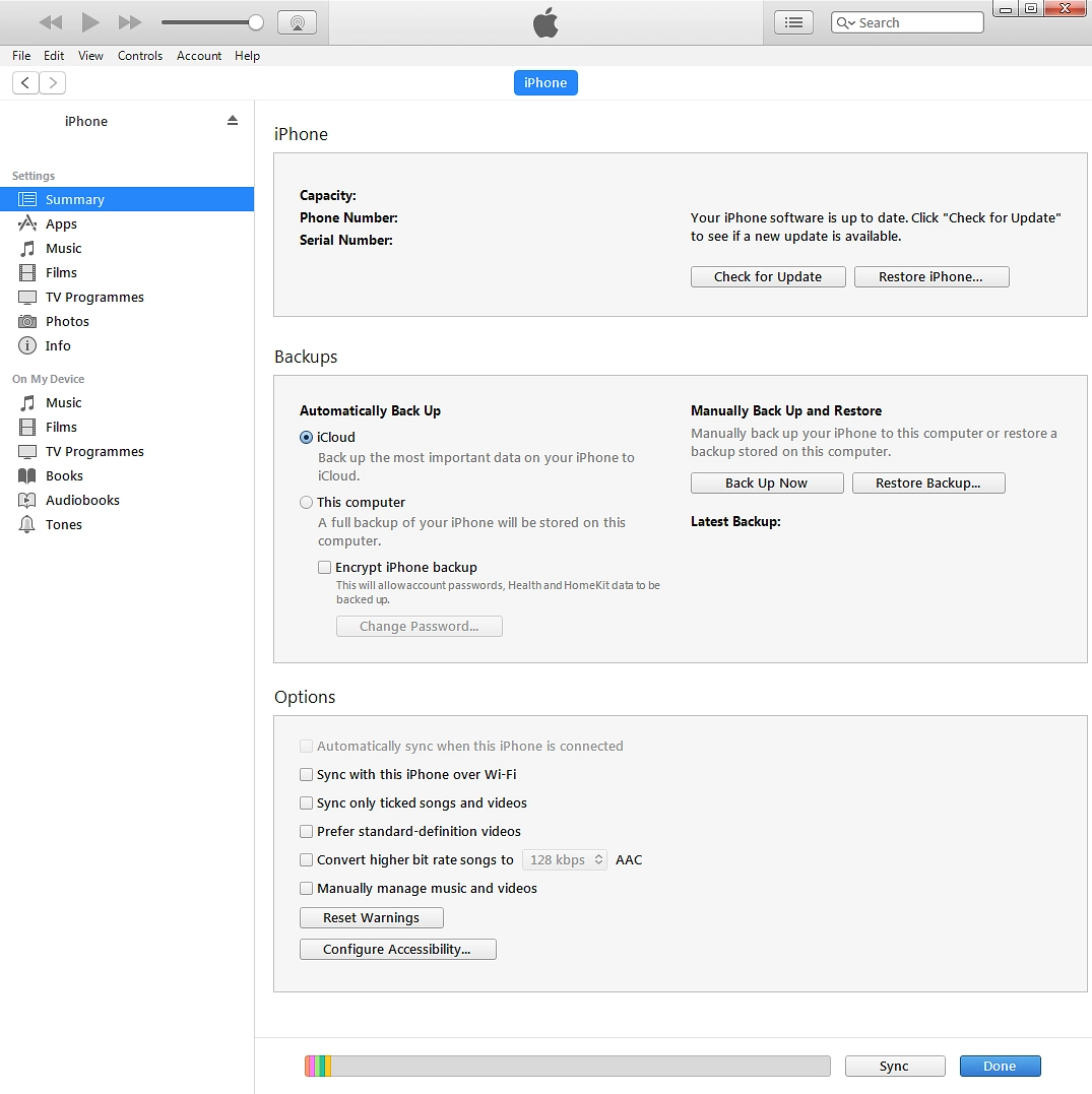 Click the required category, and follow the instructions on the screen to select the required settings.