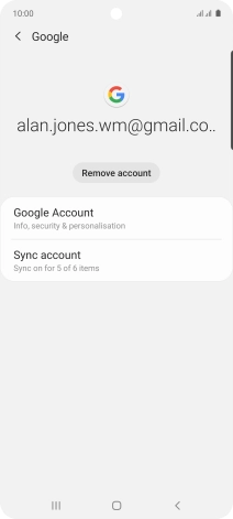 Press Sync account.