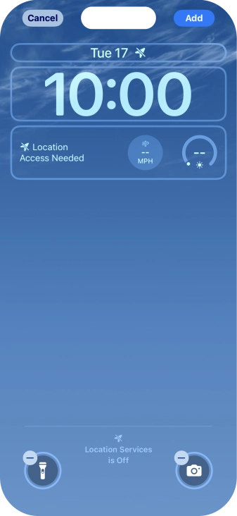 To customise the way the lock screen date is displayed, press the date widget and follow the instructions on the screen to select the required widget display mode.