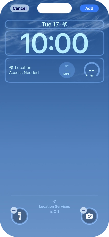To customise the way the lock screen date is displayed, press the date widget and follow the instructions on the screen to select the required widget display mode.