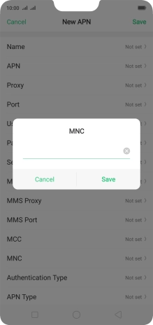 Key in 03 and press Save.