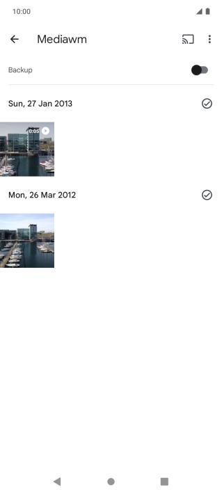 Press and hold any picture or video.