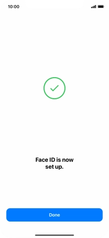 Press Done. If you haven't previously selected a phone lock code, key in a code of your own choice twice.