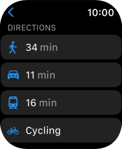 Press the required mode of transportation.