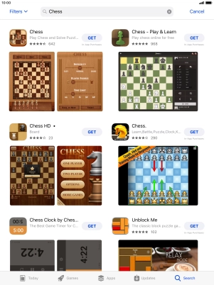 Press the required app.