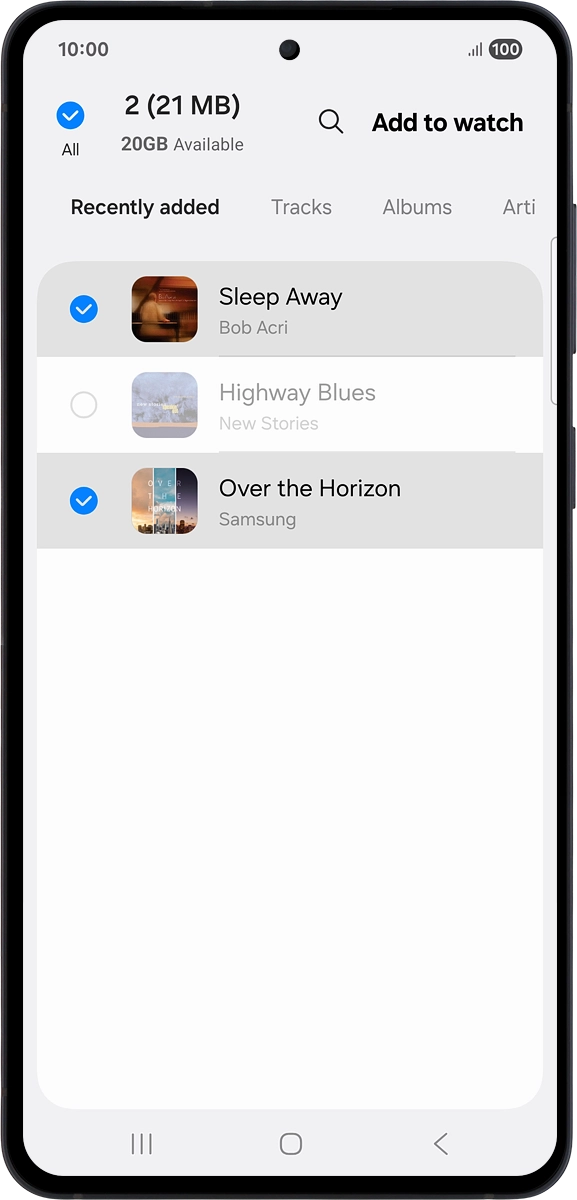 On your phone: Press Add to watch.