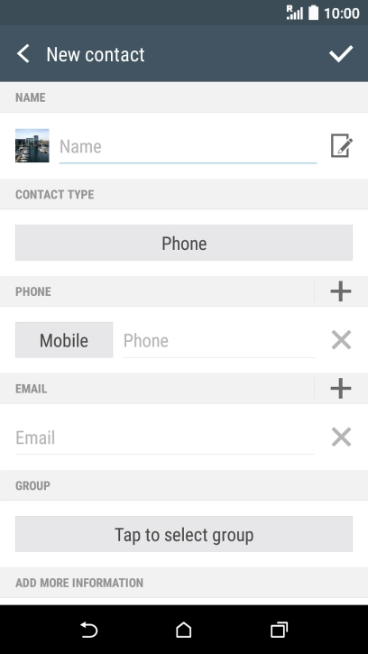 Press Name and key in the name.