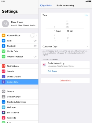 Press Customise Days.