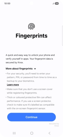 Press Continue. Press Continue.