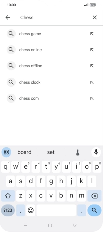 Key in the name or subject of the required app and press the search icon.